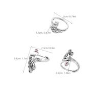 Mobestech 4 Anelli Regolabili per Filato e Uncinetto Anelli Intrecciati per Tensione del Filato Accessori per Maglieria a Dita per Donne e Artigiane Protezione Dita per Lavori a Maglia e