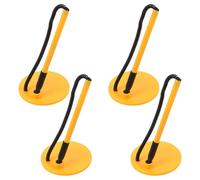 Mobestech 4 Penne da Banco con Base Adesiva e Cordino di Sicurezza, Penna Sicura con Inchiostro Gel Nero 0,5 Mm, Penna da Scrivania Stabile per Ufficio, Reception e Sportelli Bancari