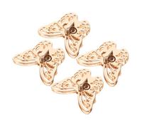 Mobestech 4 Pezzi 4 Set di Chiusure rotanti in Metallo a Forma di per Borse Serrature robuste e durevoli per borsette Chiusure a Scatto Leggere e sicure Facili da sostituire e Resistenti