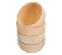 Mobestech 4 pezzi Mini Ciotole in Legno Naturale Grezzo per Decorazioni DIY Materiale Legno Liscio e Delicato Accessori Creativi per Artigianato e Progetti Fai da Te