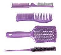 Mobestech 4 pezzi Pettini Hairstyling Multifunzione per Uomo e Donna Pettine Professionale Denti Larghi per Taglio Capelli e Uso Domestico Design Liscio e Portatile