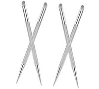 Mobestech 4 Pz Spacciatore Per Nail Art Strumento Per La Pulizia Delle Strumento Per Rimuovere Le Cuticole Attrezzi Unghie Raschietto Per Smalto Acciaio Inossidabile Più Pulito Metallo