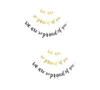 Mobestech 4 Set Striscioni Decorativi per Laurea Banner We Are So Proud Of You Oro e Nero Decorazioni per Feste Laurea Accessori Fotografici per Celebrazioni