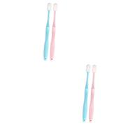 Mobestech 4pezzi Spazzolini Dentali Ultra Morbidi Per Di Pulizia Orale Ergonomico Da Spazzolini Blu Rosa Accessori Per Dei Denti