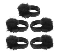 Mobestech 5 Pezzi Cuffie Antivento Pelose per Microfono Lavalier Wireless con Attacco Magnetico Copertura Protettiva Antipolvere e Antivento per Registrazioni e Streaming Live