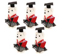 Mobestech 5 Pezzi La Bambola Del Dottor Orso Ornamenti Di Laurea Bambola Figurina Accessori Per Laureati Orso Bambola Regali Di Mestiere Di Laurea Tessuto Non Tessuto