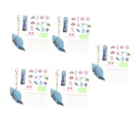 Mobestech 5 Set Ciondolo Portachiavi Auto Fai da Te Carino Chiave Arte Diamond Art Catena Keychain Portachiavi con Pittura Incollata a Diamante Costume Sospeso Accessori Metallo