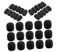 Mobestech 50 Pezzi Coperture in Spugna per Microfono 20X15X5Mm Protezione Morbida Antivento per Microfono Amplificatore per Discorsi Pubblici e Spettacoli