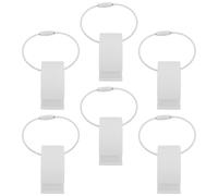 Mobestech 6 Pezzi Clip per Disco in Plastica con Cavo Rimovibile Bianco | Aggancio Flessibile e Presa Sicura, Leggero da Portare, con Laccetto e Staccabile