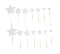 Mobestech 70 Pezzi topper cupcake festival toppers fai da te per dessert numero stelle stuzzicadenti a stella decorazioni Topper per torta decorazione della torta ornamento della torta Carta