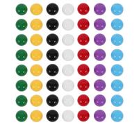 Mobestech 70pcs Biglie di Plastica Colorate Palle di Apprendimento Educativo Matematica Palline Gioco di Ricambio Biglie Dama Cinese
