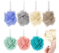 Mobestech 7pezzi Spugne da Doccia Luffa Esfoliante per Corpo Accessori da Bagno Cordino di Sospensione per Pulizia