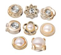 Mobestech 8 pezzi Spille Magnetiche per Hijab Pin Senza Cuciture per Sciarpe e Veli Chiusura Sicura Bottoni Magnetici Decorativi Multiuso per Abbigliamento