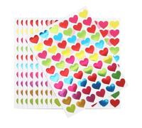 Mobestech Adesivi a Forma di Cuore Colorati 2100 Pezzi Mini Etichette Autoadesive per Scrapbooking Decorazione e Premi per Adesivi Decorativi per Album Scuola e Ufficio