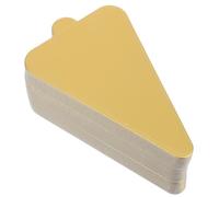 Mobestech Base per Torta Triangolare Dorata in Cartoncino, Vassoio Espositivo per Dessert e Sottotorta, per Catering, Feste e Ristoranti, Mini Piatti da Dessert Cakeboard per Mousse