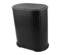 Mobestech Bathroom Trash Can With Press-top Lid Narrow Plastic Waste Bin For Toilet Bedroom Living Touch- Compact Large Capacity Elegant Design