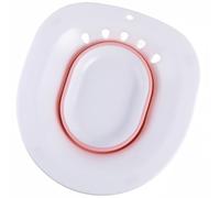 Mobestech Bidet Portatile Pieghevole Rosa per Donne Incinte e Anziani, Toilette Igienica per Parti Intime Femminili, Vasino Sanitario Compatibile Wc Standard, Design Salvaspazio Gancio