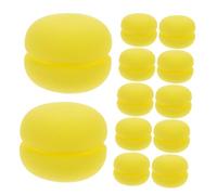 Mobestech Bigodini in Spugna per Arricciare Chioma 12 Pezzi Gialli Rullo per Chioma senza Calore Strumenti lo Styling Accessori per Parrucchieri Effetto Riccio Naturale