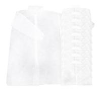 Mobestech Camice da Laboratorio Monouso Non Tessuto Bianco, 10 Pezzi a Maniche Lunghe Bottoni, Traspirante e Protettivo per Uso in Laboratorio, Verniciatura, Pulizia e Stile Stile Casuale