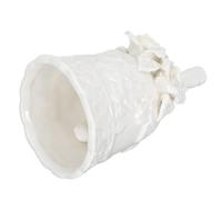 Mobestech Campanello da Tavolo Nitido e Chiaro in Bianco Retrò Delicato come Decorazione e Chiamata per Casa e Bar