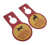 Mobestech Cartelli di Emergenza per Animali Domestici in PVC da Appendere alla Porta Etichette di Salvataggio per Cani e Gatti Resistenti alle Intemperie per Uso Interno ed Esterno