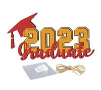 Mobestech Cartellino in Legno Ornamento Da Appendere Alla Festa Di Laurea Sospeso Nozze Decorazioni Di Laurea 2023 Arredamento Classe Di Decorazione 2023 Tiglio Rosso