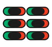 Mobestech Cartello per Porta Privacy Cursore Segnale Occupato per Bagno e Ufficio Set da 6 Pezzi 10X4 CM Nero senza Scritte Indicatore stato Stanza per Riunioni e Hotel