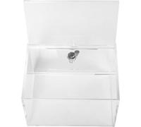 Mobestech Cassetta Postale in Acrilico da Parete con Serratura a Chiave, Urna Elettorale Trasparente 16x11,5x20,4 Cm, Contenitore per Suggerimenti e Donazioni per Uffici, Scuole e Luoghi