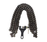 Mobestech Catena per Moto 420 in Metallo Nero con 132 Maglie Robusta e Facile da Usare con Separatore Catena, Set Completo per Motocicletta Offroad