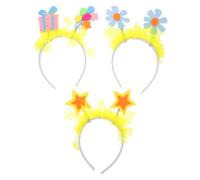 Mobestech Cerchietti per Chioma a Forma di Stella a 5 Punte 3 Pezzi in Plastica Luci Glow per Feste Addio al Nubilato Decorazioni Party Scintillanti