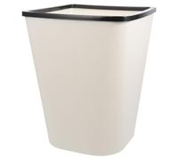 Mobestech Cestino per Rifiuti Domestici Quadrato Bianco senza Coperchio Contenitore Plastica Multiuso per Ufficio Bagno e Cucina Salvaspazio Design Semplice e Leggero per Immondizia