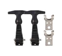 Mobestech Chiusure a T in Acciaio Inox 304 e Gomma Elastiche 2 Pezzi con Maniglia per Cofano Motore, Cassetta Attrezzi e Applicazioni Veicoli, Resistenti e Adatte per Uso Industriale