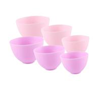 Mobestech Ciotole in Silicone Anticaduta per Maschera Fai da Te Set da 6 Pezzi Piccolo Medio Grande, Ciotole per Mescolare Maschere Viso Riutilizzabili Leggere Portatili per Cura