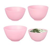 Mobestech Ciotole per Maschera Viso Fai da Te in Silicone Alimentare 3 Pezzi Set Piccolo Medio Grande per Bellezza e Cura della Pelle Uso Domestico e Salone Rosa