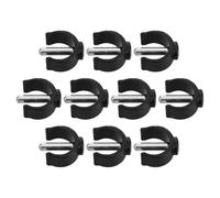 Mobestech Clip di Bloccaggio a C per Stampelle 22 Mm, Morsetto di Fissaggio per Bastoni da Passeggio, Set da 10 Pezzi Perno 25 Mm, Supporto Sicurezza per Ausili Deambulazione e Maniglie Wc