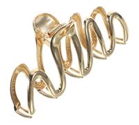 Mobestech Clip per Chioma in Metallo Oro Design a Onde, Resistente e Versatile, Ferma Efficacemente Chioma Sottili Durante L'esercizio e Lavaggio del Viso, per Donne e Ragazze