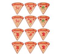 Mobestech Clip per Sacchetti Cibo in Acrilico a Forma di Pizza, Set 12 Pezzi, Mollette Sigilla Snack Leggere e Portatili per Cucina, Ufficio e Diario, Chiusura Ermetica Multiuso