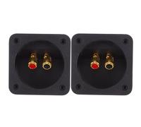 Mobestech Connettore Facile da Installare in Abs e Lega di Zinco per 2 Pezzi, Morsettiera Quadrata Lunga Durata, Adatto Scatola Altoparlante per Sistemi Audio Wireless