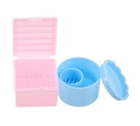 Mobestech Contenitore per Pulizia Pennelli Unghie Acriliche con Coperchio Porta Pennelli Nail Art a Strati in Plastica Resistente Kit Lavaggio e Asciugatura Strumenti Riutilizzabile