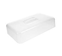 Mobestech Coperchio per Alzata Torta Rettangolare Trasparente in Acrilico, Copertura Alimenti da Tavolo per Pane e Salumi, Protezione Igienica per Cucina Domestica e Ristoranti