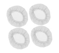 Mobestech Cuffia per Cucina in Cotone Bianco Riutilizzabile 4 Pezzi Rete Traspirante Elastica Protezione Chioma per Lavoratrici in Cucine e Stabilimenti