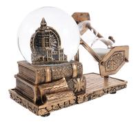 Mobestech Decorazione Vintage in Resina con Timer a Sabbia e Globo di Cristallo Ornamento da Tavolo Stabile e Resistente per Casa e Ufficio Design Unico retrò con Sfumature Luminose