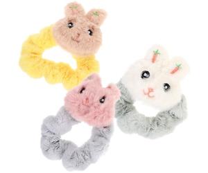 Mobestech Elastici per Chioma da Donna Motivo Coniglietto, Set 3 Pezzi Piccoli Elastici per Coda di Cavallo Morbidi e Resistenti, Accessori per Chioma per Ragazze e Donne, per Uso Quotidiano e Regalo