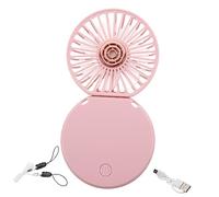 Mobestech Fan Portatile Dell'aromaterapia Sospeso Pieghevole Mini Ventilatore Usb Tenuto Ventilatore Elettrico Portatile Piccolo Ventaglio Collo Portatile Rosa Abs