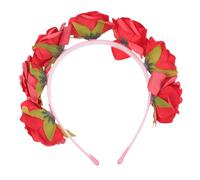 Mobestech Fasce per Chioma da Sposa Rose Artificiali Rosse Cerchietti Decorativi Leggeri per Festa di San e Cosplay Accessori Floreali Eleganti per Eventi e Festival Set da 2 Pezzi