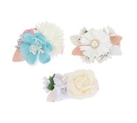 Mobestech Fermaglio Chioma Decorativo a Fiore Naturale per Sposa e Testimone, 3 Pezzi, Stile Delicato e Vivido