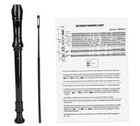 Mobestech Flauto Abs Nero 8 Fori con Guida per Pulizia e Manuale per Principianti Strumento Musicale Scuola Elementare