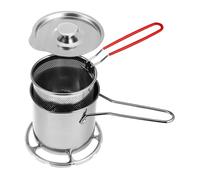 Mobestech Friggitrice in Acciaio Inossidabile 304 Antiscivolo Pentola per Friggere Profonda per Cucina Mini Friggitrice da per Fritte