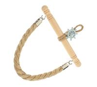 Mobestech Igienica in Rattan Supporto da Parete Foratura Asciugamani in Resistente Organizer Bagno retrò e Funzionale