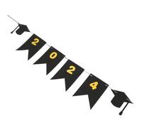 Mobestech Il Cappello Del Dottore Tira La Bandiera Decorazioni Di Orgoglio Stendardo Primo Decorazioni Di Laurea Banner Ghirlanda Decorazione Di Laurea Black Panno in Feltro
